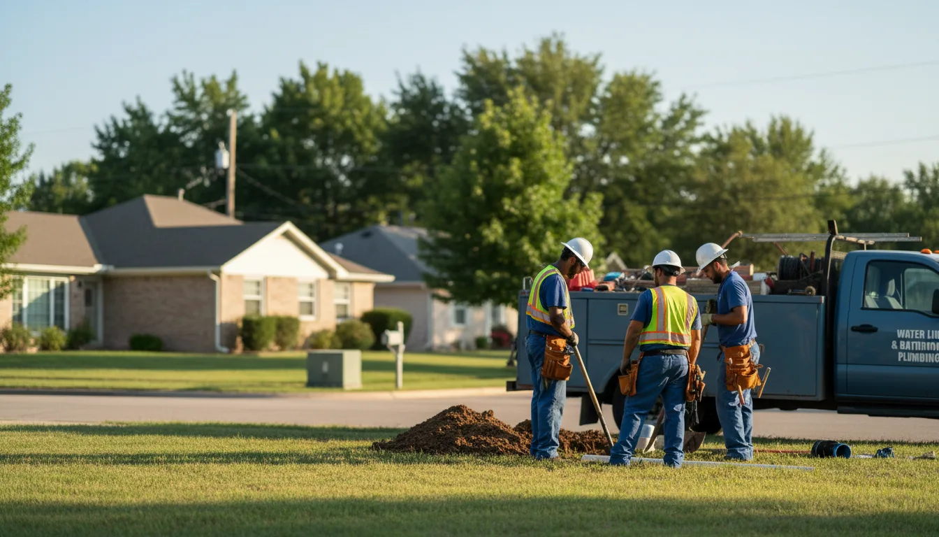 Residential water line and bathroom plumbing service in Angleton, TX